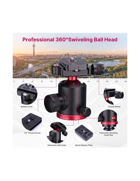 Trepied Foto - Video Profesional - Ulanzi MT-51, 360°, CNC, Heavy Duty
