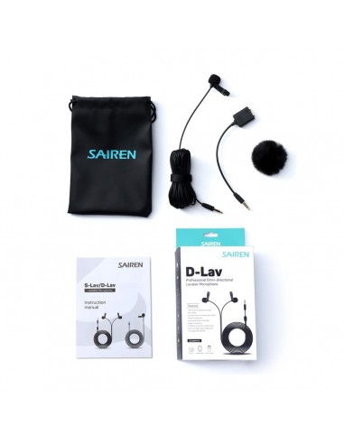 Microfon Lavaliera Sairen  Omnidirectionala 3.5 mm - Cablu 6m