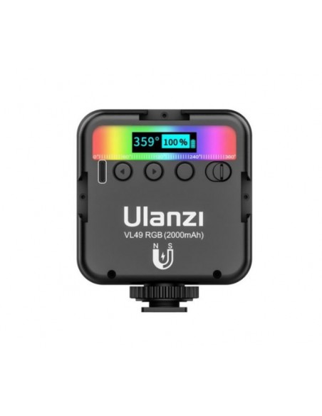 Lampa Led Rgb Ulanzi Vl49 Cu Indicator Baterie Compatibila Gopro / Dslr / Mobile Lampa Led Rgb Ulanzi Vl49 Cu Indicator Baterie Compatibila Gopro / Dslr / Mobile