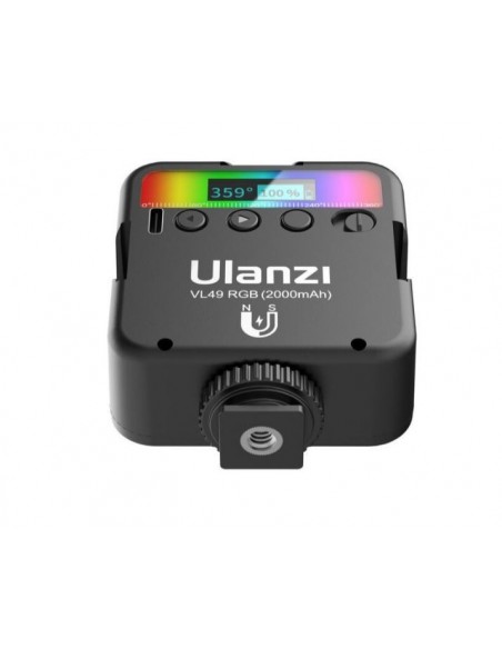 Lampa Led Rgb Ulanzi Vl49 Cu Indicator Baterie Compatibila Gopro / Dslr / Mobile Lampa Led Rgb Ulanzi Vl49 Cu Indicator Baterie Compatibila Gopro / Dslr / Mobile