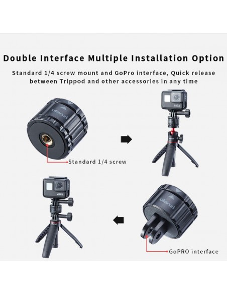 Set Monturi Magnetice Ulanzi Cu Eliberare Rapida Pentru Gopro Set Monturi Magnetice Ulanzi Cu Eliberare Rapida Pentru Gopro