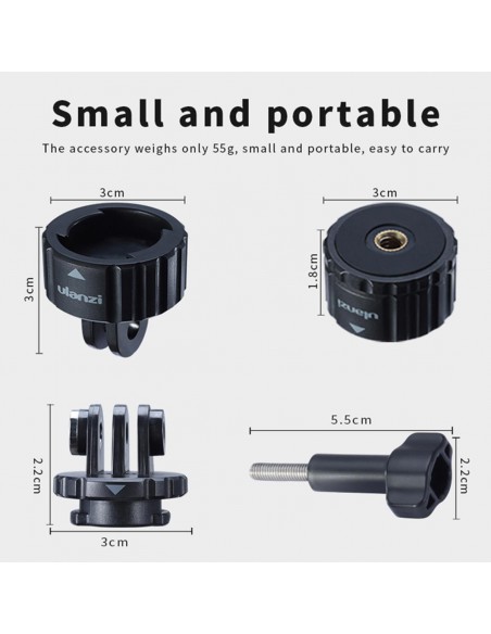 Set Monturi Magnetice Ulanzi Cu Eliberare Rapida Pentru Gopro Set Monturi Magnetice Ulanzi Cu Eliberare Rapida Pentru Gopro